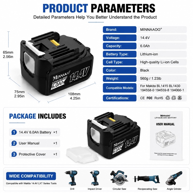 마키타 14.4V 6.0Ah 5.0Ah 리튬이온 충전식 - Makita Drill Hp1640 리뷰 및 가격